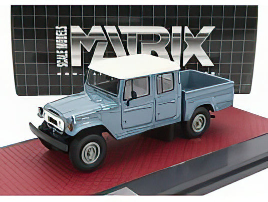 TOYOTA  HJ45 LAND CRUISER CREW CAB PICKUP 1979  BLUE GREY WHITE/Matrix 1/43ミニカー