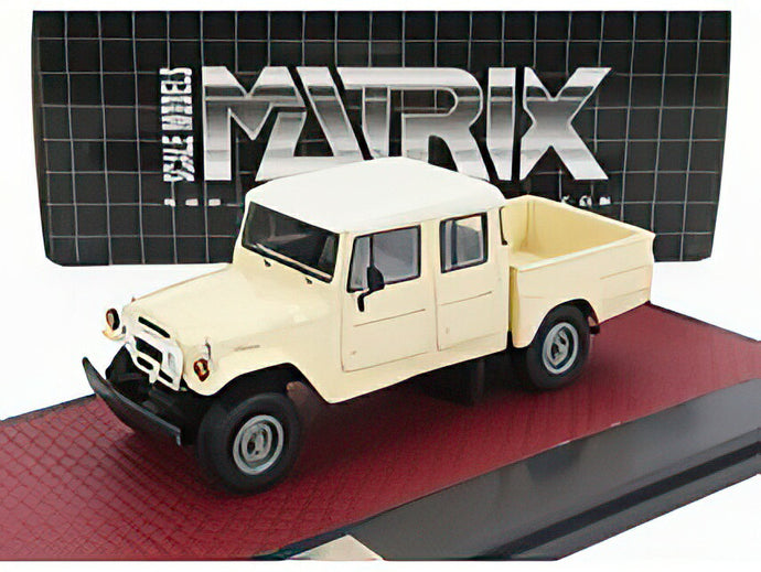 TOYOTA  HJ45 LAND CRUISER CREW CAB PICKUP 1979  CREAM WHITE/Matrix 1/43ミニカー