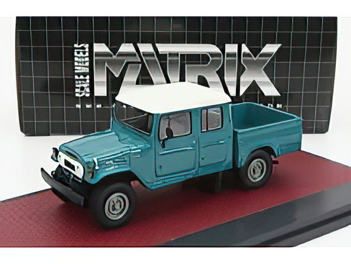 TOYOTA  HJ45 LAND CRUISER CREW CAB PICKUP 1979  GREEN WHITE/Matrix 1/43ミニカー