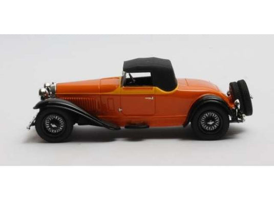 1930 Bugatti Type 46 Cabriolet de Villars #46360 Closed, orange/Matrix 1/43ミニカー