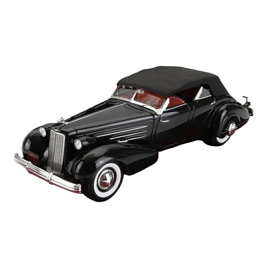 Cadillacキャデラック V16 デュアルカウル スポーツフェートン カブリオレ クローズド 1937 ブラック / Matrix 1/43 ミニカー