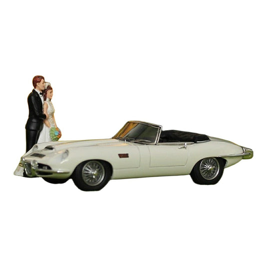 【予約】 Jaguarジャガー E-Type Fruaロードスター 1964 ウェディングフィギュア2体付き ホワイト 限定版 / Matrix 1/43 ミニカー