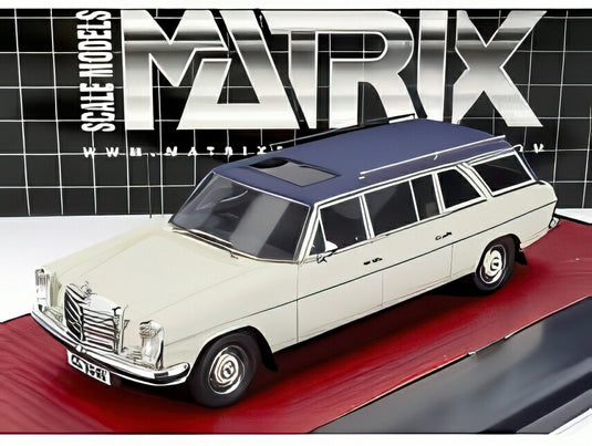 Mercedesメルセデス 230/8 W114 LWB Crayford Estateクレイフォードエステート 1971 ホワイトブルー 限定408台 / Matrix 1/43 ミニカー