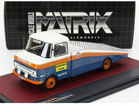 OPEL  BLITZ TRUCK PORSCHEポルシェ GULF CAR TRANSPORTER 1952  WHITE YELLOW BLUE/Matrix 1/43ミニカー