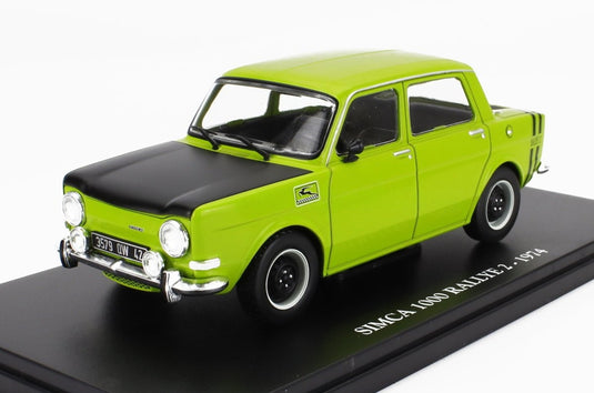 SIMCAシムカ 1000 ラリー2 1974 グリーンブラック CENTAURIA-AUTO-VINTAGE-EUROPE-COLLECTION / EDICOLA 1/24 ミニカー