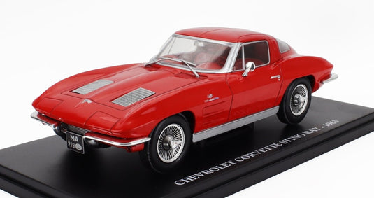 CHEVROLETシボレー CORVETTEコルベット STINGRAYスティングレイ クーペ 1963 レッド CENTAURIA-AUTO-VINTAGE-EUROPE-COLLECTION / EDICOLA 1/24 ミニカー