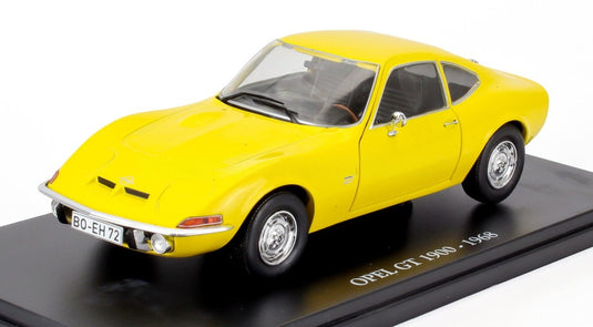 OPELオペル GT 1900 クーペ 1968 イエロー CENTAURIA-AUTO-VINTAGE-EUROPE-COLLECTION / EDICOLA 1/24 ミニカー