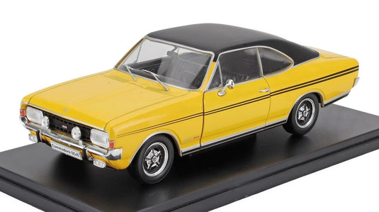 Opelオペル コモドーレ A GS/E クーペ 1970 イエロー ブラック CENTAURIA-AUTO-VINTAGE-EUROPE-COLLECTION / EDICOLA 1/24 ミニカー