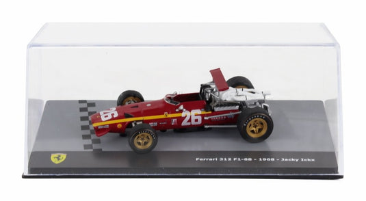 FERRARIフェラーリ F1 312 F1 68 N 26 シーズン 1968 ジャッキー イクス レッドホワイト FERRARI-F1-COLLECTION / EDICOLA 1/43 ミニカー