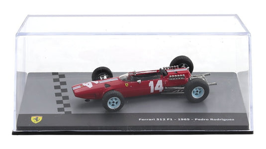 FERRARIフェラーリ F1 512 チームNART 1965 ペドロロドリゲス レッドホワイト FERRARI-F1-COLLECTION / EDICOLA 1/43 ミニカー
