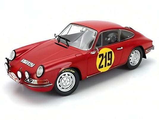 PORSCHE 911S 2.0L クーペ N 219 ラリー モンテカルロ 3位 1967 V.エルフォード D.ストーン レッド/ Matrix 1/18 ミニカー