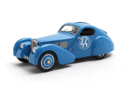 1937 Bugatti T51 Dubos Paris-Nice #44, blue/Matrix 1/43ミニカー