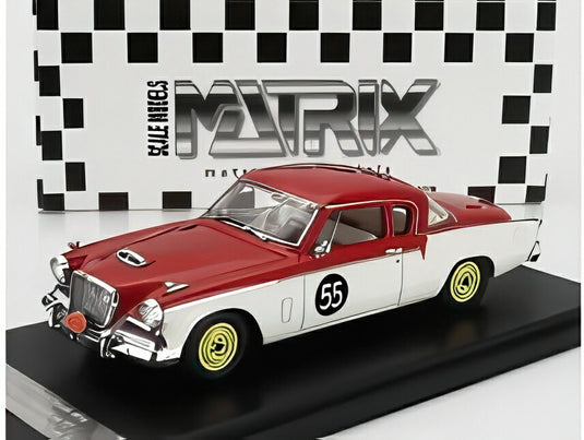 【予約】STUDEBAKER パワーホーク #55 チューリップラリー 1956 レッド/ホワイト/ Matrix 1/43 ミニカー