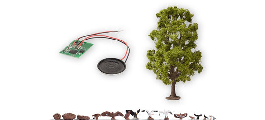 HOゲージ 鉄道模型 Noch Tree with twittering birds 鳥のさえずり付き樹木 18.5cm
