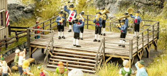 HOゲージ 鉄道模型 Noch ノッホ Event Stage with micro sound Brass Band Power system all