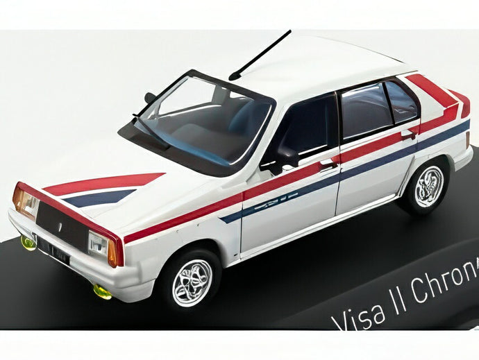 CITROEN ヴィザ II クロノ 1982 ホワイトレッドブルー/ Norev 1/43 ミニカー