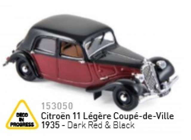 1935 Citroen 11 レジェール クーペ・デ・ヴィル ダークレッドブラック/Norev 1/43ミニカー