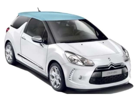 2010 シトロエン DS3 ホワイト/ブルー屋根 Citroen DS3 ヘルパ 1/87 / Norev 1/87 ミニカー