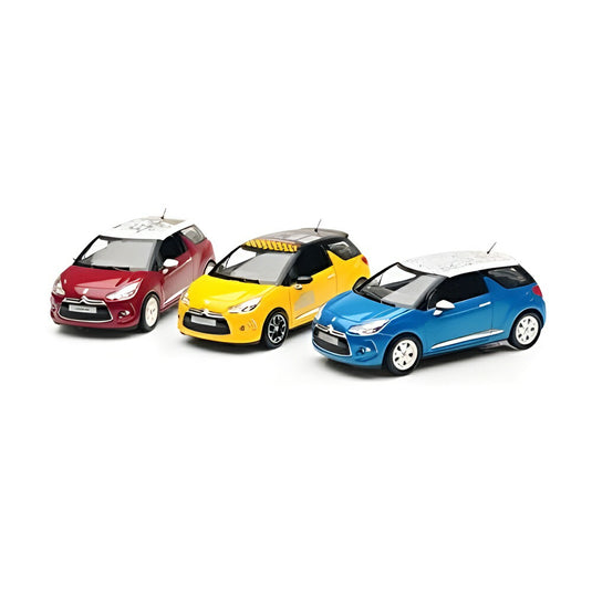 Citroenシトロエン DS3 3台セット レッド イエロー ブルー / Norev 1/43 ミニカー