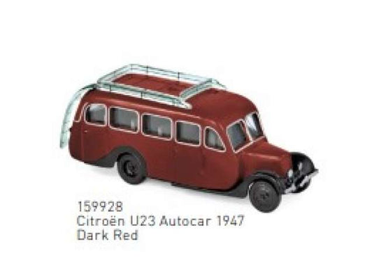 1947 シトロエン U23 オートカー バス ダークレッド ヘルパ 1/87 働く車 / Norev 1/87 ミニカー