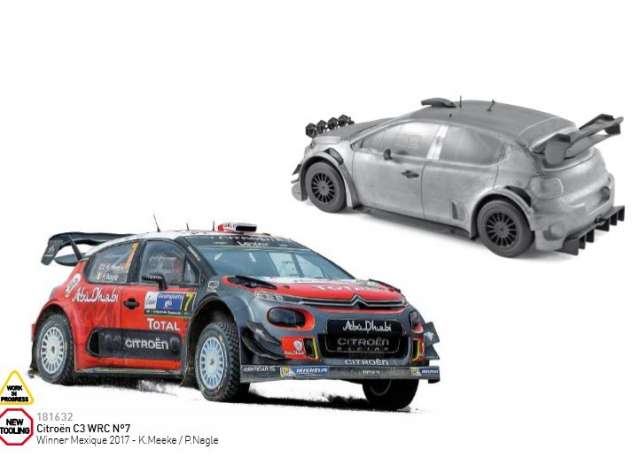 2017 Citro?n C3 WRC #7 Winner Mexique K.Meeke/P.Nagle/Norev 1/18ミニカー