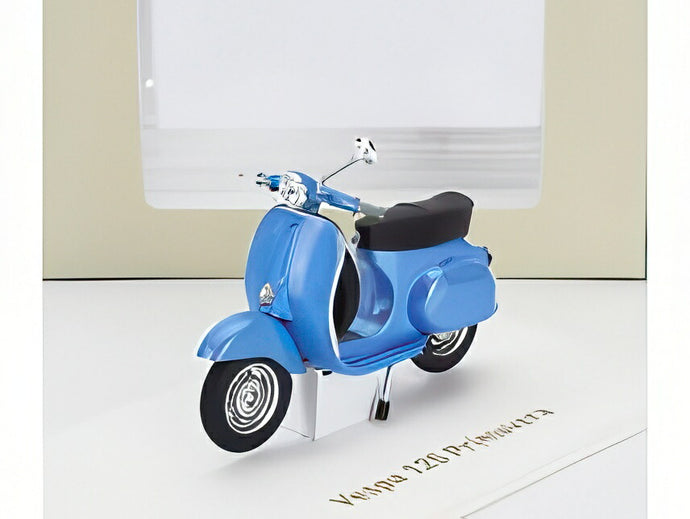 PIAGGIO VESPA 125 PRIMAVERA 1968 ブルーメタリック/ Norev 1/18 バイクミニカー