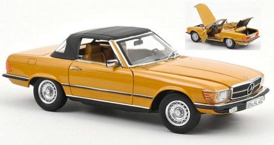 【予約】2026年発売予定MERCEDES BENZ SLクラス 450SL (R107) カブリオレ スパイダー 1975 オレンジ / Norev 1/18 ミニカー