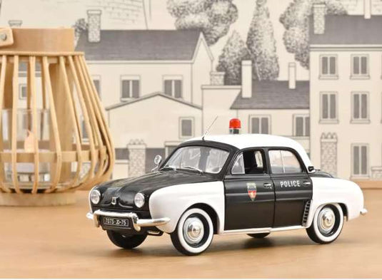 1958 ルノー ドーフィン Police Pie ブラック／ホワイト/ Norev  1/18 ミニカー