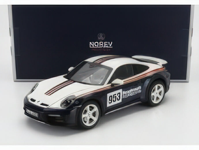 PORSCHE  911 992 N 953 RALLY DAKAR ROUGHROADS COUPE 2023  WHITE BLUE/NOREV 1/18ミニカー