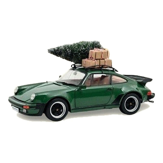 【予約】 Porscheポルシェ 911 930 3.3 ターボ クーペ 1980 クリスマスエディション グリーン / Norev 1/18 ミニカー
