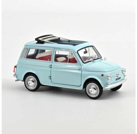 1964 フィアット 500 ジャルディニエラ アクアマリンブルー/ Norev  1/18 ミニカー