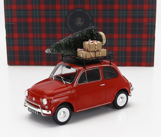 FIAT 500L 1968 CHRISTMAS EDITION レッド/ Norev 1/18 ミニカー
