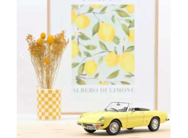 1978 Alfa Romeo 2000 Spider, yellow/Norev 1/18ミニカー 300台限定