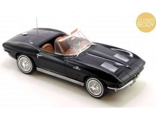 1963 Chevrolet Corvette Sting Ray Convertible, black/Norev 1/18ミニカー