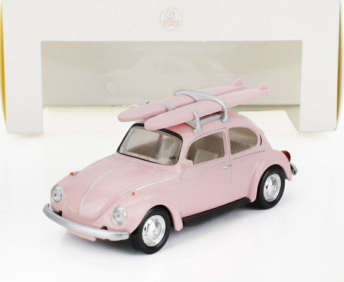 VOLKSWAGEN ビートル 1973 サーフボード付 ピンク/ Norev 1/43 ミニカー