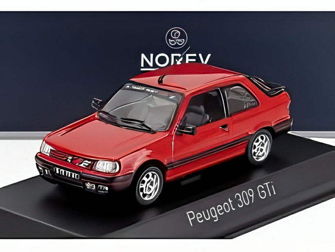 1987 プジョー 309 GTI ヴァレルンガレッド デコPTS付き/ Norev  1/43 ミニカー
