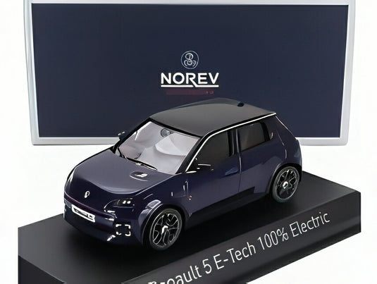 RENAULT R5 E-TECH フルエレクトリック 2024 ミッドナイトブルー/ Norev 1/43 ミニカー