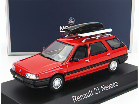 RENAULT - R21 NEVADA SW STATION WAGON 1989 - RED /Norev 1/43 ミニカー