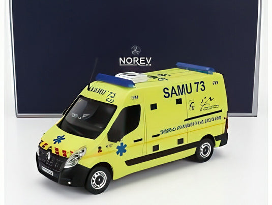 RENAULT マスターバン SAMU 救急車 2014 イエロー/ Norev 1/43 ミニカー