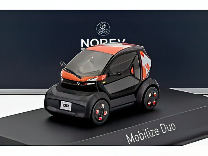 MOBILIZE BENTO DUO 2025 ブラック/オレンジ/ Norev 1/43 ミニカー