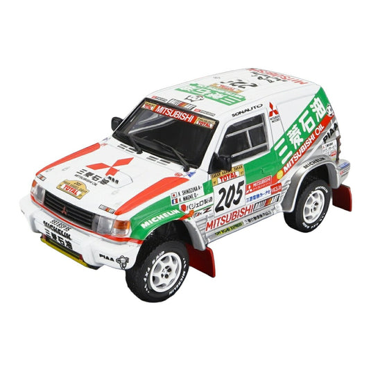 Mitsubishi三菱 Pajeroパジェロ #205 優勝 ダカールラリー 1997 K.Shinozuka H.Magne ホワイト/グリーン/オレンジ / Norev 1/43 ミニカー