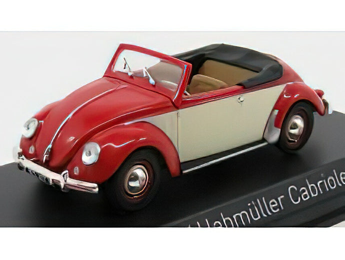 VOLKSWAGEN - HEBMULLER CABRIOLET OPEN 1949 - RED CREAM/Norev 1/43ミニカー