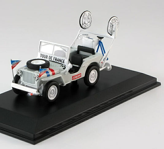 Jeep Willys アシスタンス ツール・ド・フランス ホワイト / Norev 1/43 ミニカー
