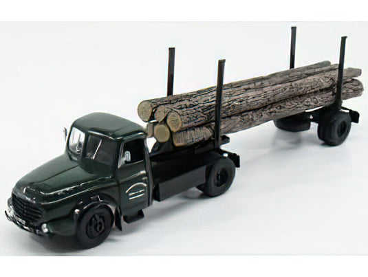 WILLEME - LD610 TRUCK - TRASPORTO TRONCHI - TRUNK TRANSPORT - GREEN/Norev 1/43ミニカー