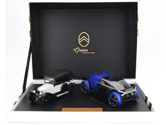 CITROEN  COFFRET SET 2X TYPE A CABRIOLET CLOSED 1919 + 19_19 CONCEPT ELECTRIC 2019  WHITE BLACK BLUE GREY/Norev 1/43ミニカー