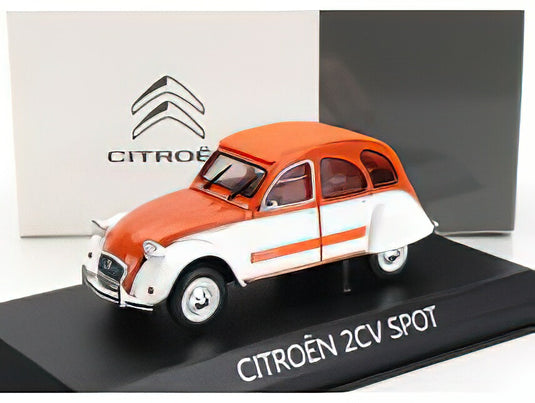CITROEN  2CV SPOT 1976  WHITE ORANGE/Norev 1/43ミニカー