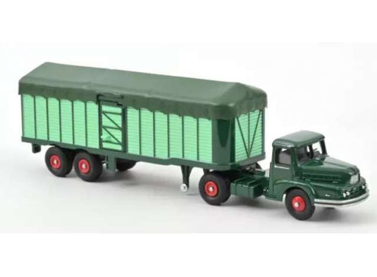 1/55 Unic Tractor &amp; Trailer, green/Norev 1/55ミニカー