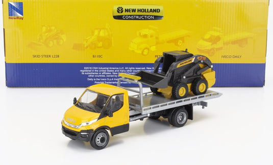 IVECO FIATイヴェコフィアット デイリー ロールオフ ニューホランド L228 2023 MOVIMENTO TERRA / NEW-RAY 1/36 ミニカー