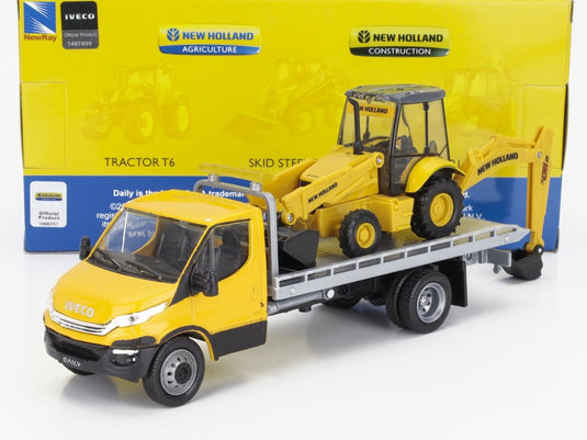 IVECO FIATイヴェコフィアット デイリー ロールオフ ニューホランド B110C 2023 MOVIMENTO TERRA / NEW-RAY 1/36 ミニカー