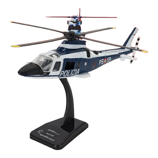 AgustaWestlandアグスタウェストランド A109 パワー ヘリコプター Polizia警察 PS 59 ブルー/ホワイト / NEW-RAY 1/43 ミニカー